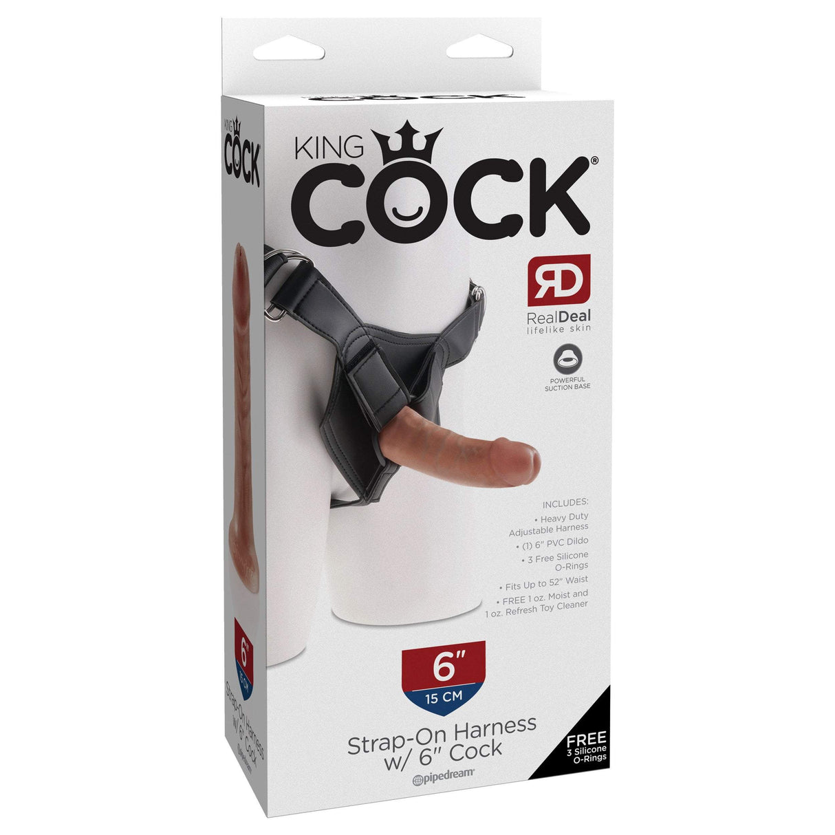 Pipedream - King Cock Strap-on Harness with 6" Cock (Brown) PD1705 CherryAffairs