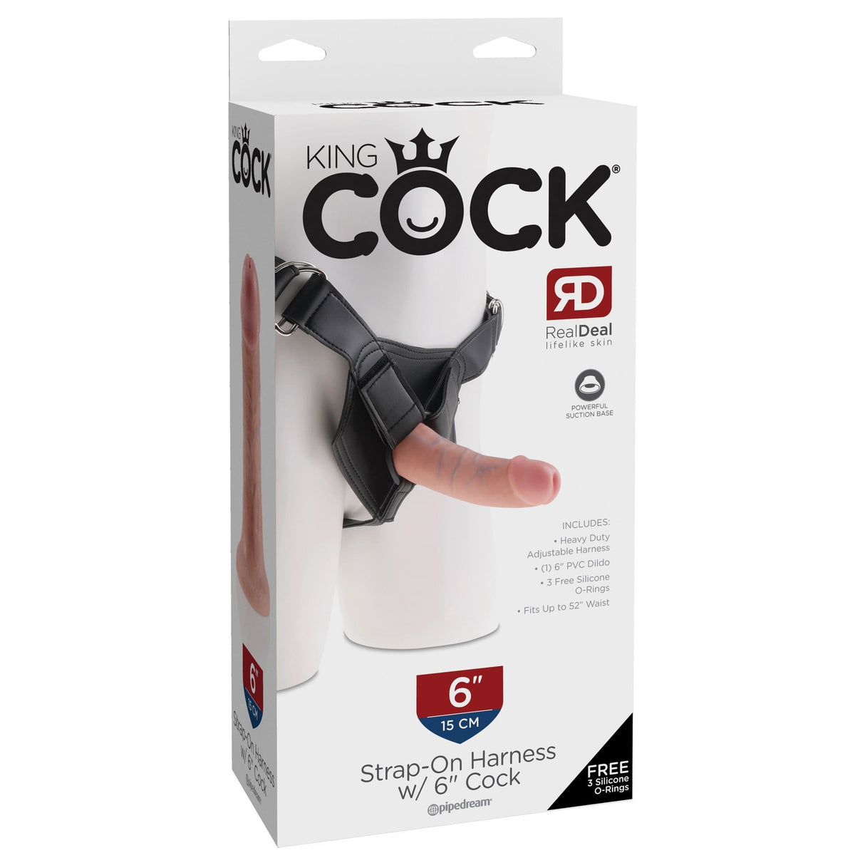 Pipedream - King Cock Strap-On Harness with 6" Cock (Flesh) PD1132 CherryAffairs
