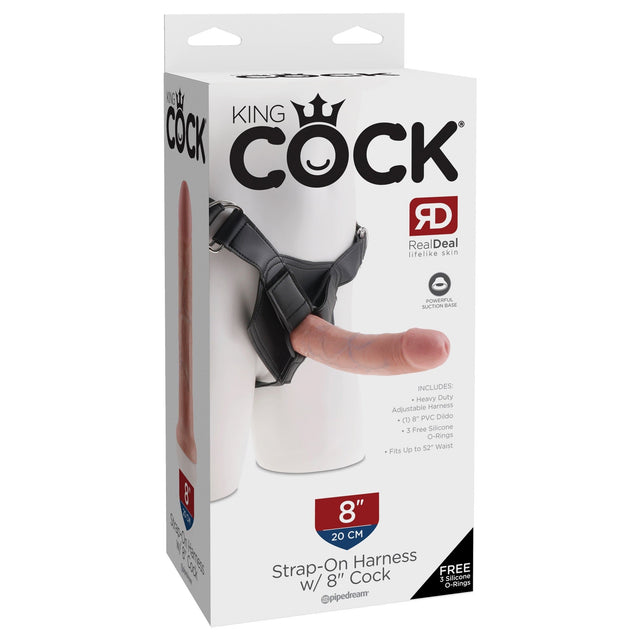 Pipedream - King Cock Strap-On Harness with 8" Cock (Flesh) PD1120 CherryAffairs