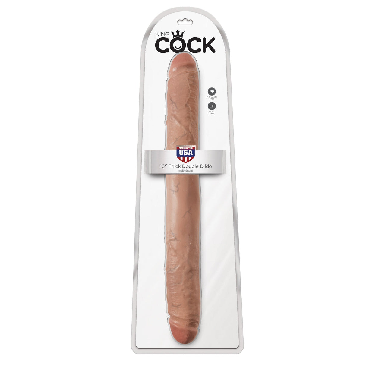 Pipedream - King Cock Thick Double Dildo 16" (Dark Brown) PD1639 CherryAffairs