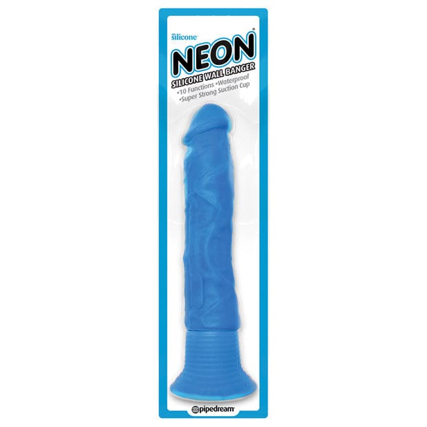 Pipedream - Neon Luv Touch Silicone Wall Banger Vibrating Dildo (Blue) PD2045 CherryAffairs