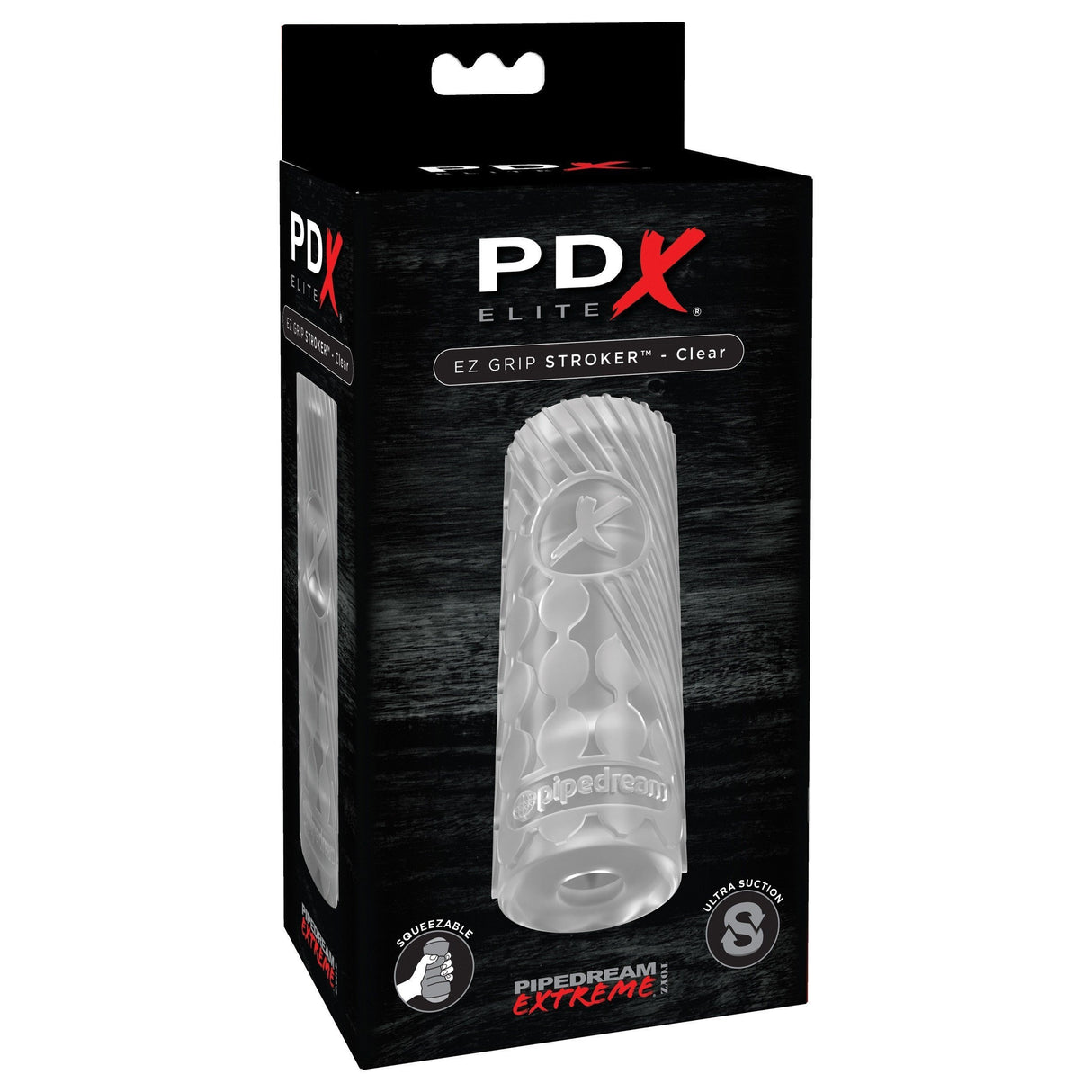 Pipedream - PDX Elite EZ Grip Stroker Masturbator (Clear) PD1577 CherryAffairs