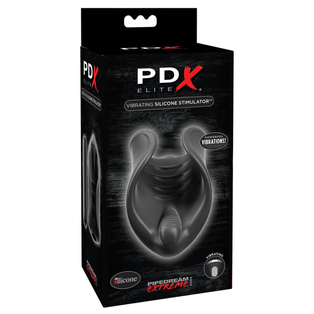 Pipedream - PDX Elite Vibrating Silicone Masturbator (Black) PD1567 CherryAffairs