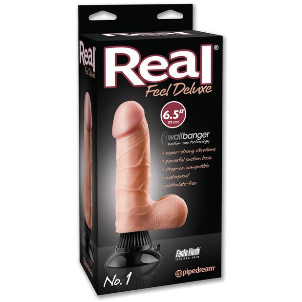 Pipedream - Real Feel Deluxe No. 1 Vibrator 6.5&quot; (Flesh) PD1197 CherryAffairs