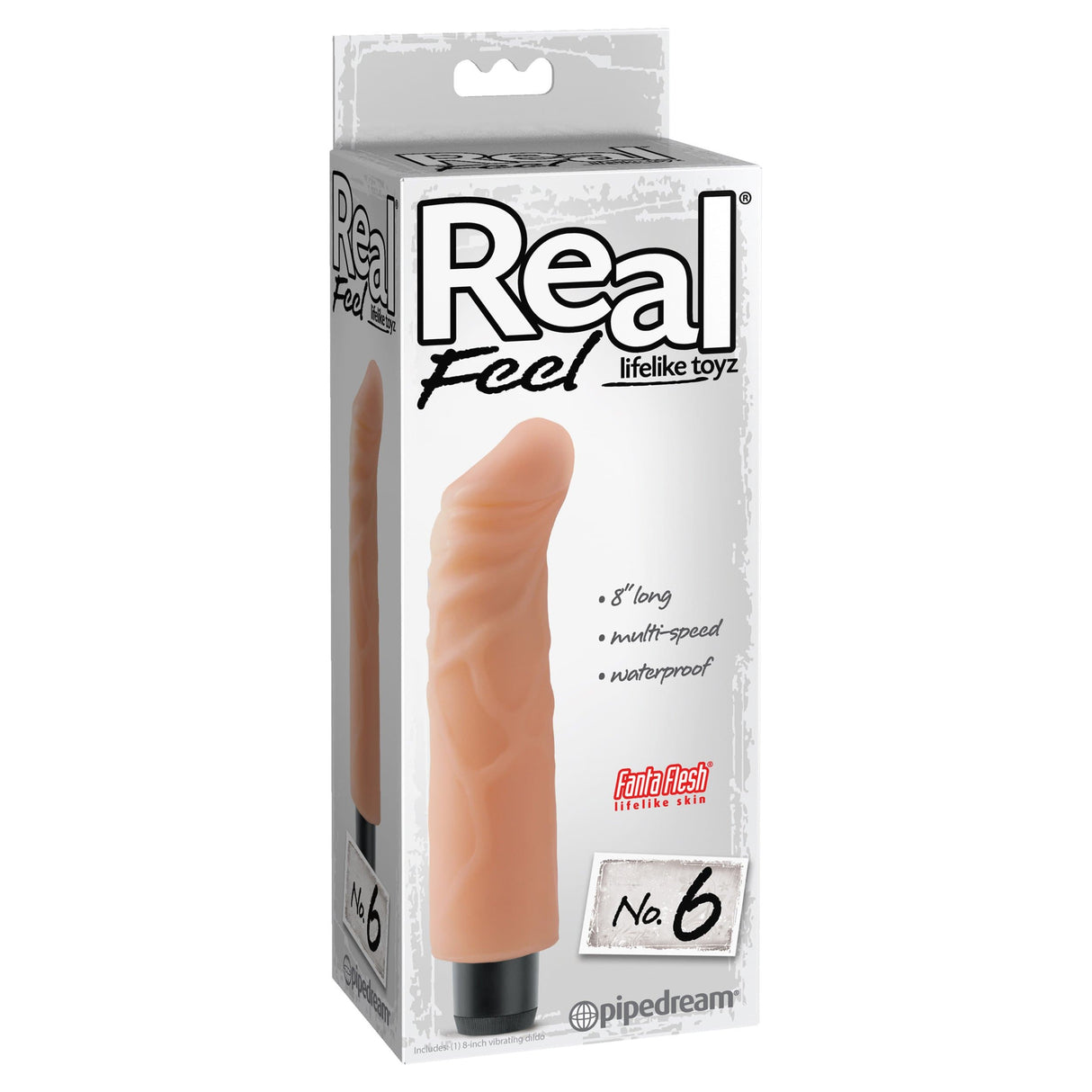 Pipedream - Real Feel No. 6 Vibrating Dildo (Beige) PD1993 CherryAffairs