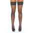 Popsi Lingerie - Rhinestone Thigh High with Silicone Stockings O/S (Black) PO1008 CherryAffairs