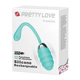 Pretty Love - Franklin Silicone Remote Egg Vibrator (Turquoise) PL1117 CherryAffairs
