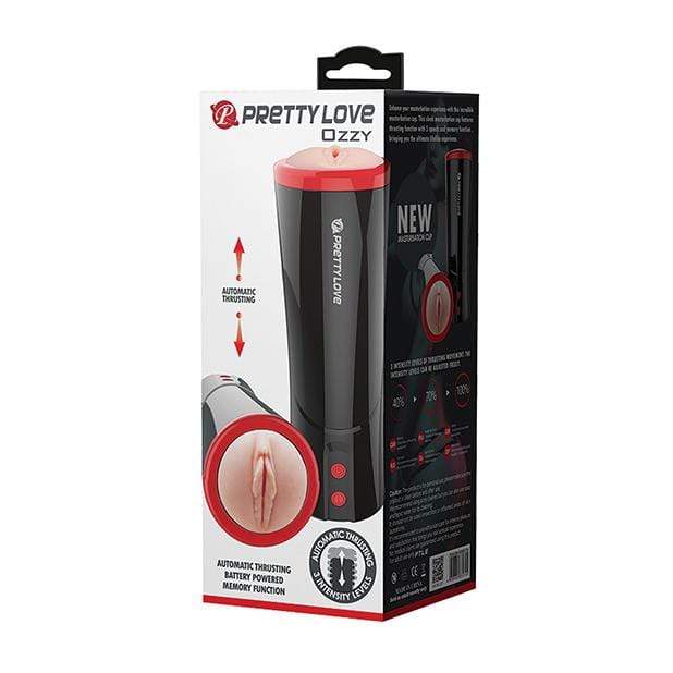 Pretty Love - Ozzy Automatic Thrusting Male Masturbator (Black)    Masturbator Vagina (Vibration) Rechargeable