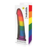Pride Dildo - Silicone Rainbow Dildo 8" PR1001 CherryAffairs