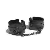 S&M - Sex & Mischief Shadow Fur Handcuffs (Black) SM1040 CherryAffairs
