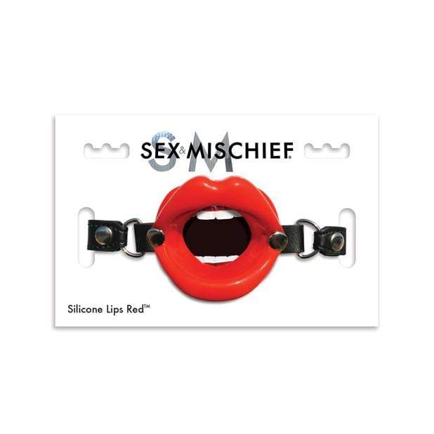 S&M - Sex & Mischief Silicone Lips Mouth Gag (Red) SM1043 CherryAffairs