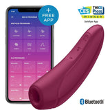 Satisfyer - Curvy 1+ App-Controlled Clitoral Air Stimulator Vibrator (Rose Red) STF1126 CherryAffairs