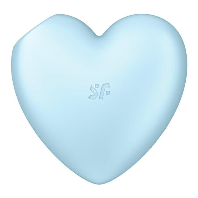 Satisfyer - Cutie Heart Air Pulse Clitoral Stimulator (Blue) STF1279 CherryAffairs
