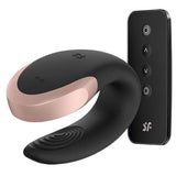 Satisfyer - Double Love App-Controlled Couple's Vibrator with Remote Control (Black) STF1161 CherryAffairs
