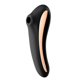 Satisfyer - Dual Kiss Insertable Air Pulse Vibrator Clitoral Air Stimulator (Black)    Clit Massager (Vibration) Rechargeable