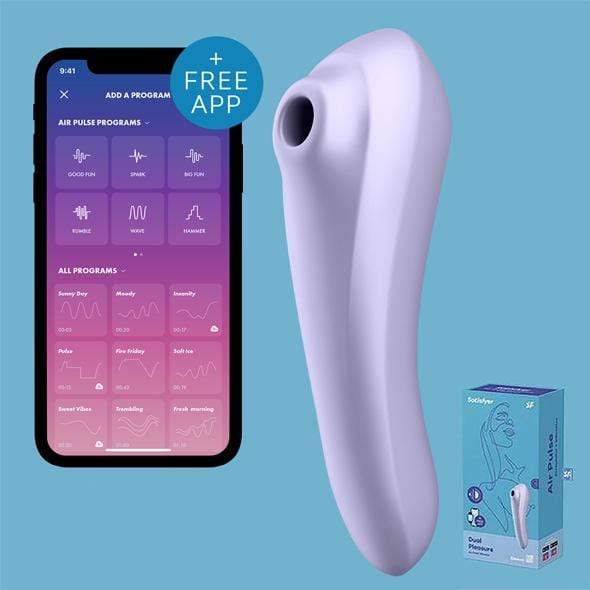 Satisfyer - Dual Pleasure App-Controlled Clitoral Air Stimulator Vibrator (Mauve) STF1136 CherryAffairs