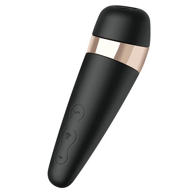 Satisfyer - Pro 3+ Air Pulse Vibration Clitoral Air Stimulator (Black)    Clit Massager (Vibration) Rechargeable