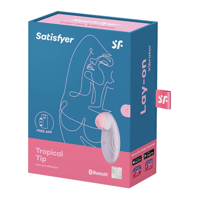 Satisfyer - Tropical Tip App-Controlled Lay On Clitoral Vibrator (Light Lilac) STF1285 CherryAffairs