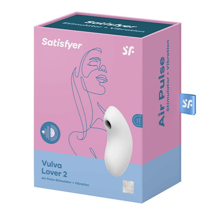 Satisfyer - Vulva Lover 2 Air Pulse Vibration Clitoral Stimulator (White) STF1289 CherryAffairs