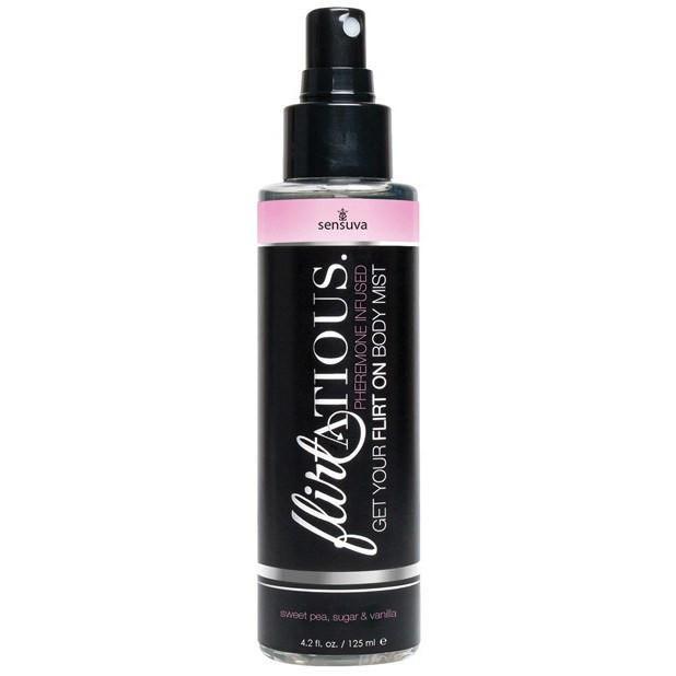 Sensuva - Flirtatious Pheromone Infused Body Mist Vanilla 4.2 Ounce Spray (Black) SV1010 CherryAffairs