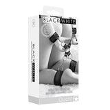 Shots - Ouch Black and White BDSM Velcro Hogtie with Hand and Ankle Cuffs (Black) ST1051 CherryAffairs