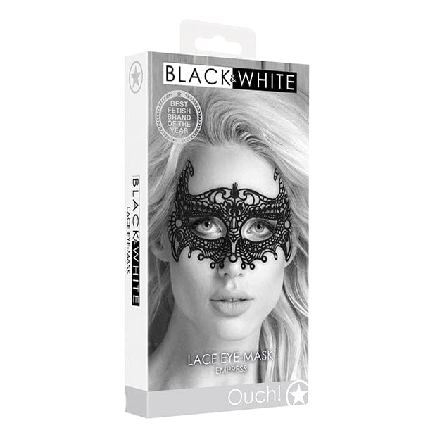 Shots - Ouch Black and White Lace Empress Eye Mask (Black) ST1052 CherryAffairs