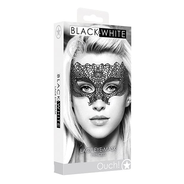 Shots - Ouch Black and White Lace Princess Eye Mask (Black) ST1053 CherryAffairs