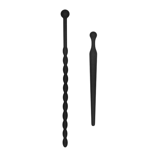 Shots - Ouch Urethral Sounding Beginners Silicone Plug Set (Black) ST1058 CherryAffairs