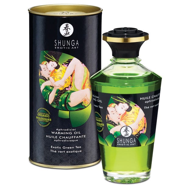 Shunga - Aphrodisiac Organic Flavored Warming Oil 3.5 oz (Erotic Green Tea) SU1024 CherryAffairs