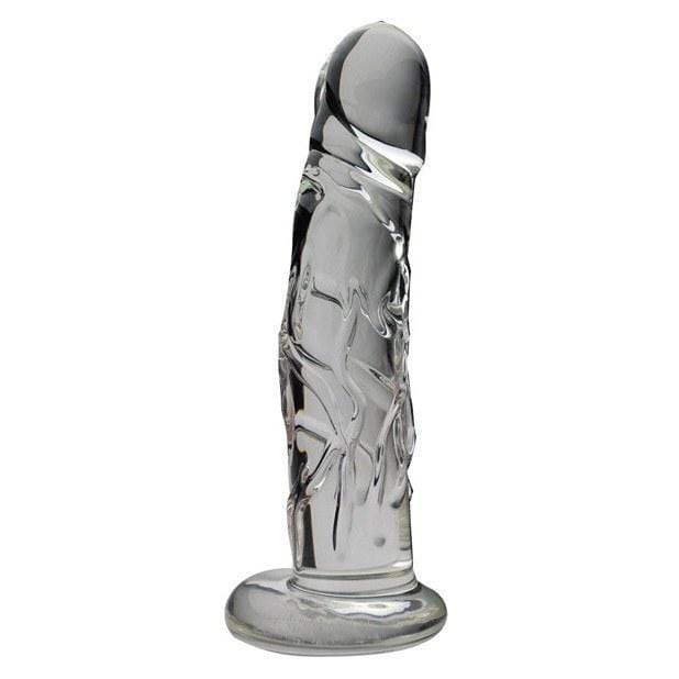 Spartacus - Blown Medium Realistic Glass (Clear)    Glass Dildo (Non Vibration)