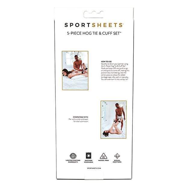 Sportsheets - Five Piece Hog Tie and Cuff Set (Black) SS1027 CherryAffairs