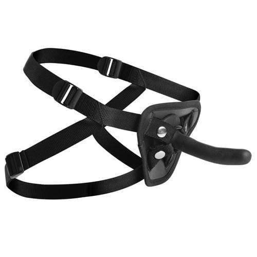 Strap U - Pegged Pegging Dildo with Strap On Harness (Black) STU1009 CherryAffairs