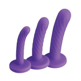 Strap U - Tri Play 3 Pieces Silicone Dildo Set (Purple) STU1008 CherryAffairs