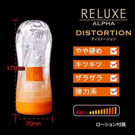 T-Best - Reluxe Alpha Distortion Soft Stroker Hard Type (Clear) TB1007 CherryAffairs