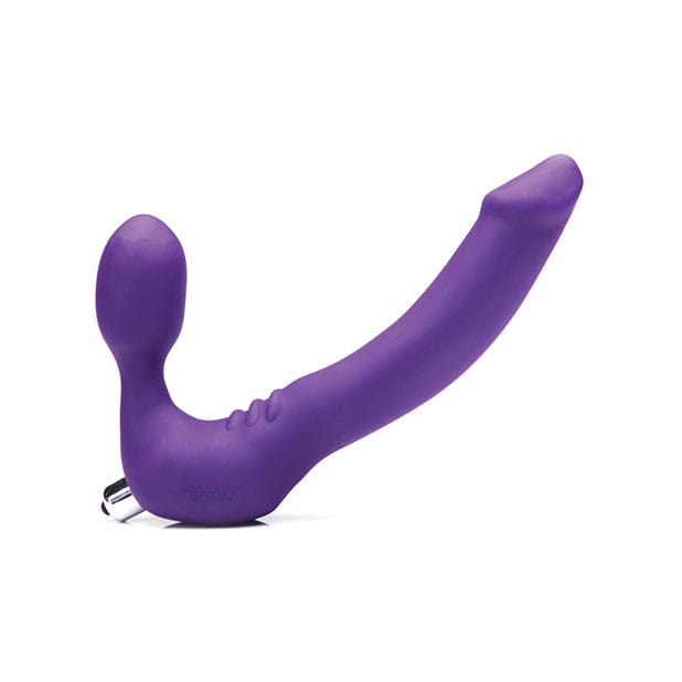 Tantus - Premium Silicone Vibrating Strapless Strap On (Lavender)    Non RC Strap On with Dildo for Reverse Insertion (Vibration) Non Rechargeable