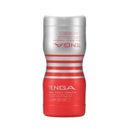 Tenga - New Dual Feel Cup Masturbator (Red/Gray) TE1156 CherryAffairs