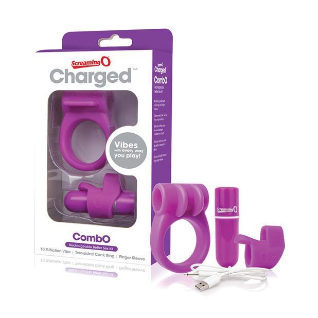 The Screaming O - Charged CombO Rechargeable Better Sex Couples' Kit (Purple) TSO1047 CherryAffairs