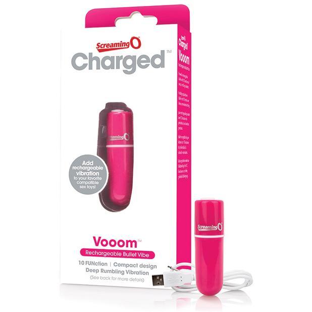 TheScreamingO - Charged Vooom Rechargeable Bullet Vibrator (Pink) TSO1093 CherryAffairs