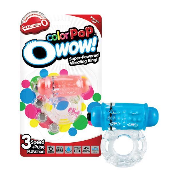 TheScreamingO - ColorPoP OWow Super Powered Vibrating Cock Ring (Blue) TSO1098 CherryAffairs