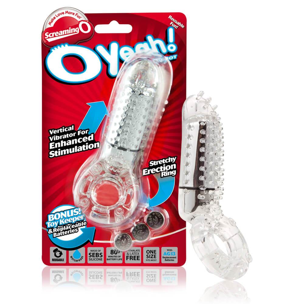 TheScreamingO - O Yeah Vertical Vibrating Cock Ring (Clear) TSO1128 CherryAffairs