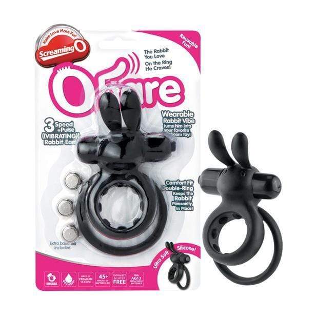 TheScreamingO - Ohare Rabbit Vibrating Cock Ring (Black) TSO1100 CherryAffairs