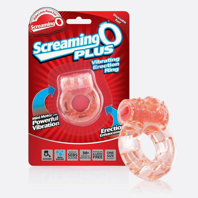 TheScreamingO - Plus Disposable Vibrating Erection Cock Ring (Orange) TSO1126 CherryAffairs
