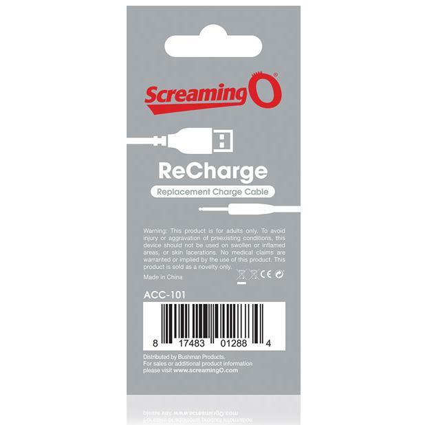 TheScreamingO - ReCharge Replacement Charging Cable (White) TSO1084 CherryAffairs