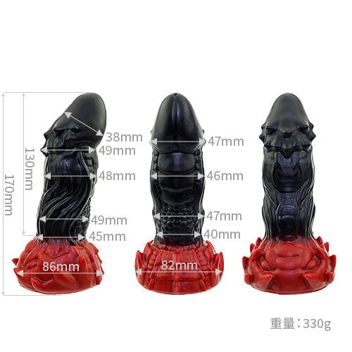 Tomax - Fire Dragon Regular Silicone Dildo (Black) TM1057 CherryAffairs