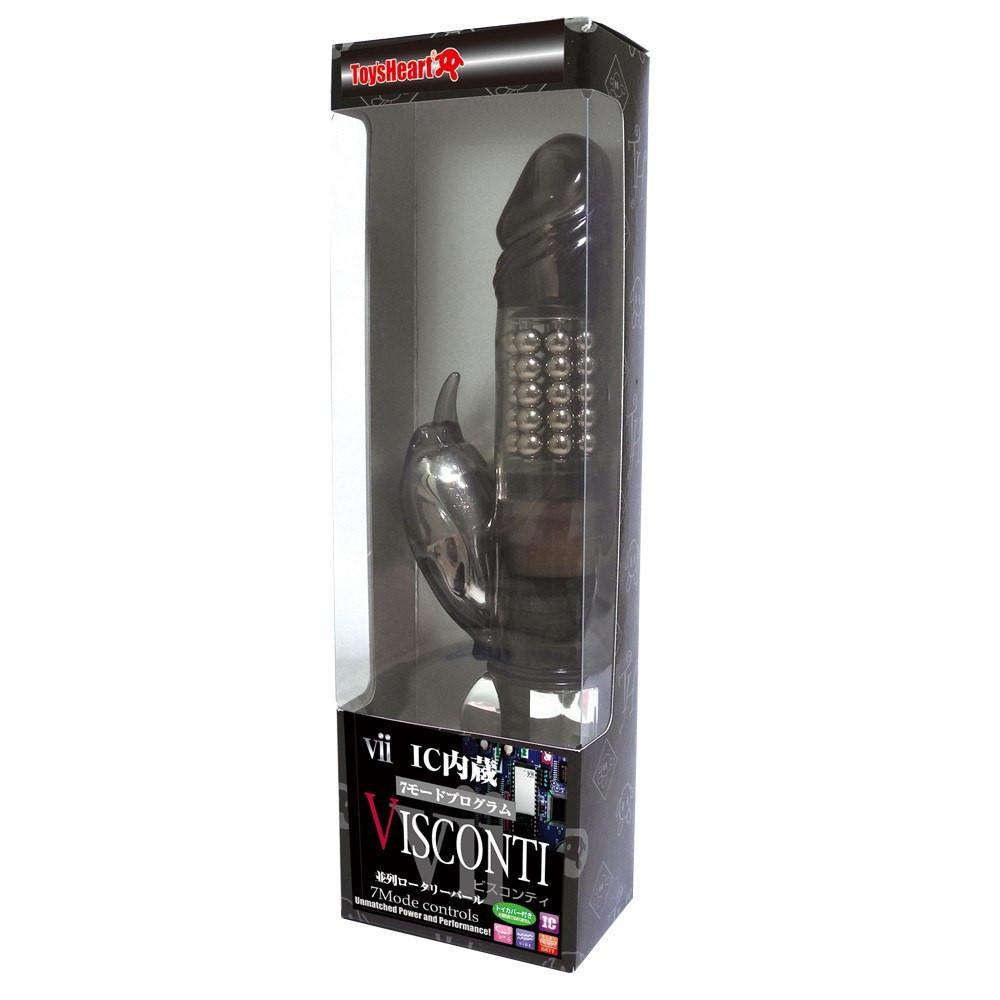ToysHeart - Visconti 7 Mode Controls Rabbit Vibrator (Black) TH1102 CherryAffairs