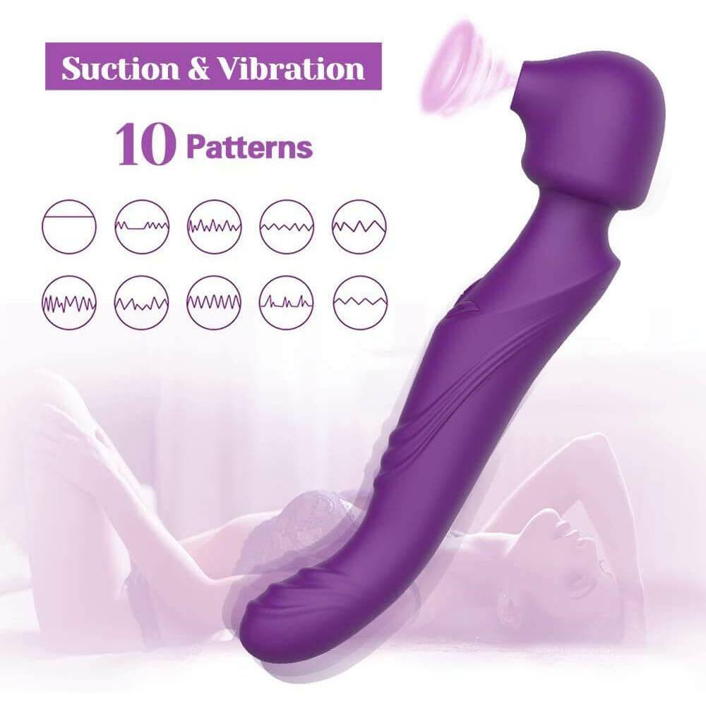 Tracy's Dog - Dual Vibe G Spot Clitoral Air Stimulator Wand Massager (   CherryAffairs.sg