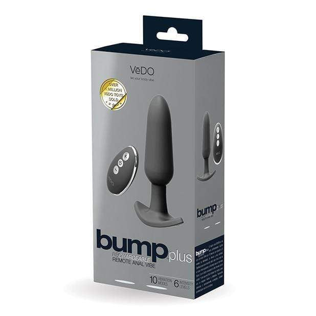 VeDO - Bump Plus Rechargeable Remote Control Anal Vibe (Just Black) VD1115 CherryAffairs