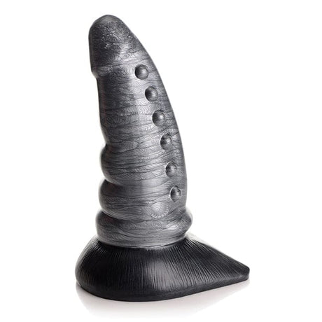 XR - Creature Cocks Beastly Tapered Bumpy Silicone Dildo (Silver/Black) XR1047 CherryAffairs