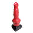XR - Creature Cocks Hell Hound Canine Penis Silicone Dildo (Red/Black) XR1044 CherryAffairs