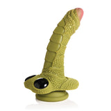 XR - Creature Cocks Swamp Monster Scaly Silicone Dildo (Green)    Non Realistic Dildo with suction cup (Non Vibration)